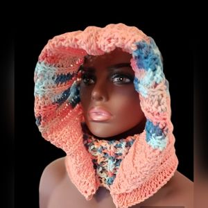 Crochet Turtleneck Hoodie